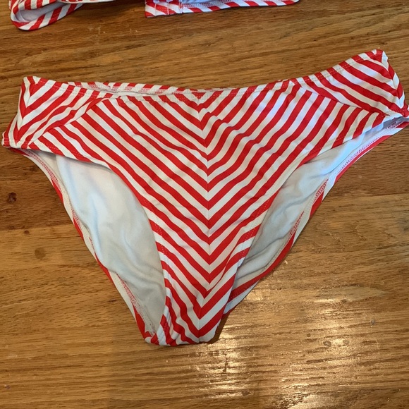 Xhilaration red and white stripe bikini - Picture 4 of 6